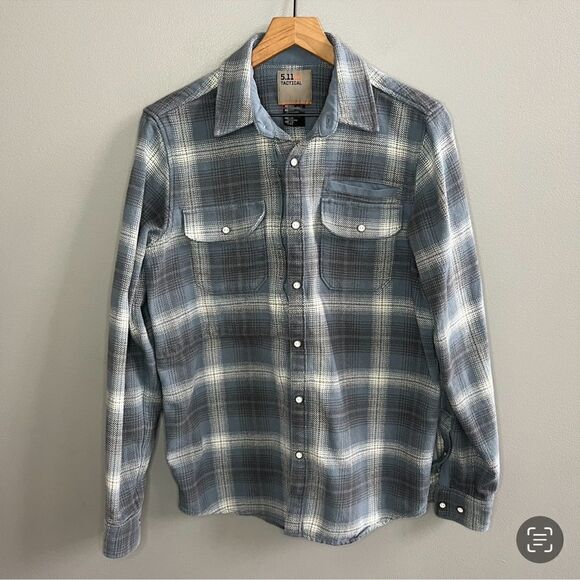 5.11 Tactical Snap Front Blue Flannel Shirt Men's Size Small - Picture 1 of 12
